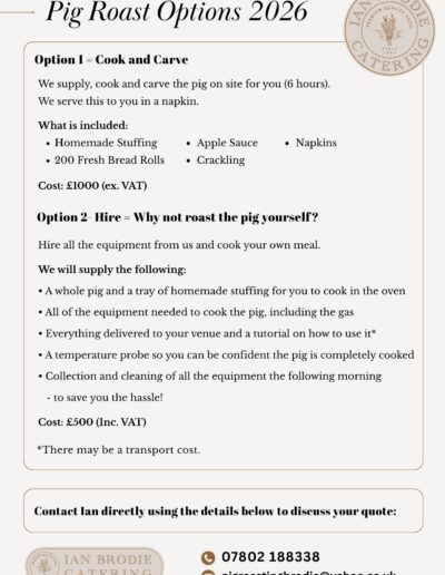 Pig Roast Options 2026 - Ian Brodie Catering